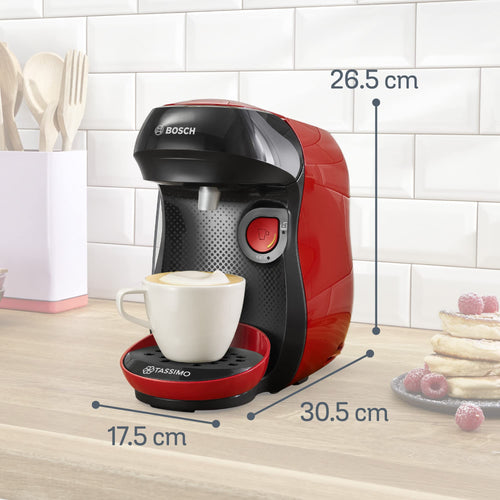 Machine à Café à Capsules Eslora Happy – Rouge – +40 Boissons – 1400W