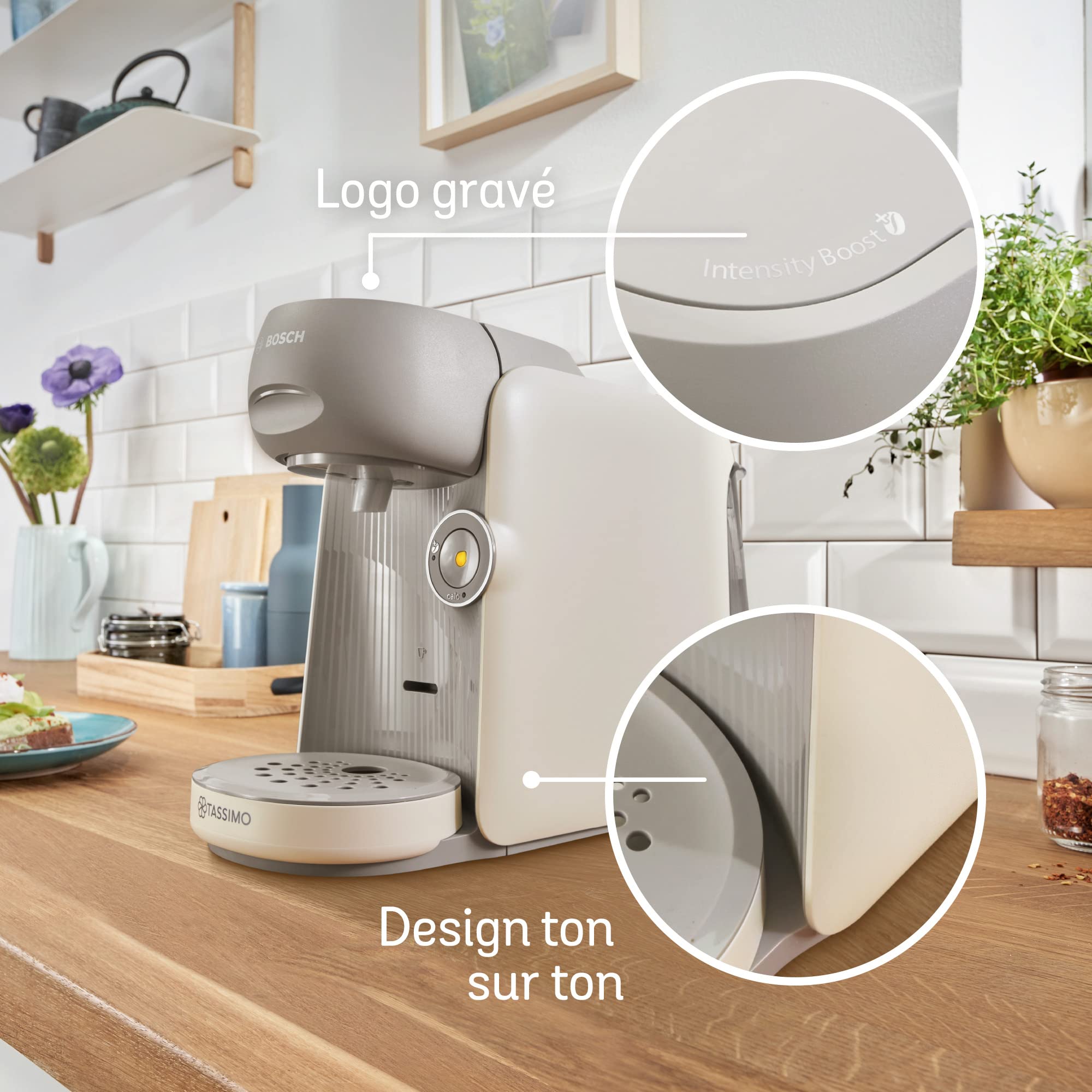 Machine à Café à Dosettes Eslora Finesse – Crème – Jusqu'à 70 Boissons