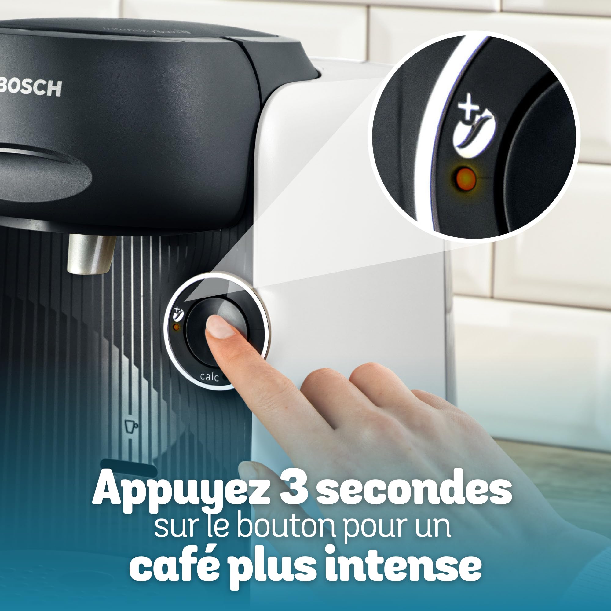 Machine à Café à Dosettes Eslora Finesse – Blanc – +70 Boissons Chaudes