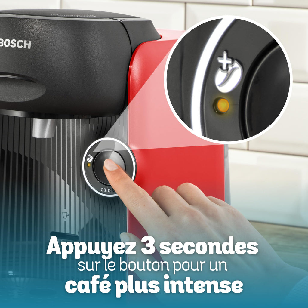Machine à Café à Dosettes Eslora Finesse – Rouge – +70 Boissons Chaudes