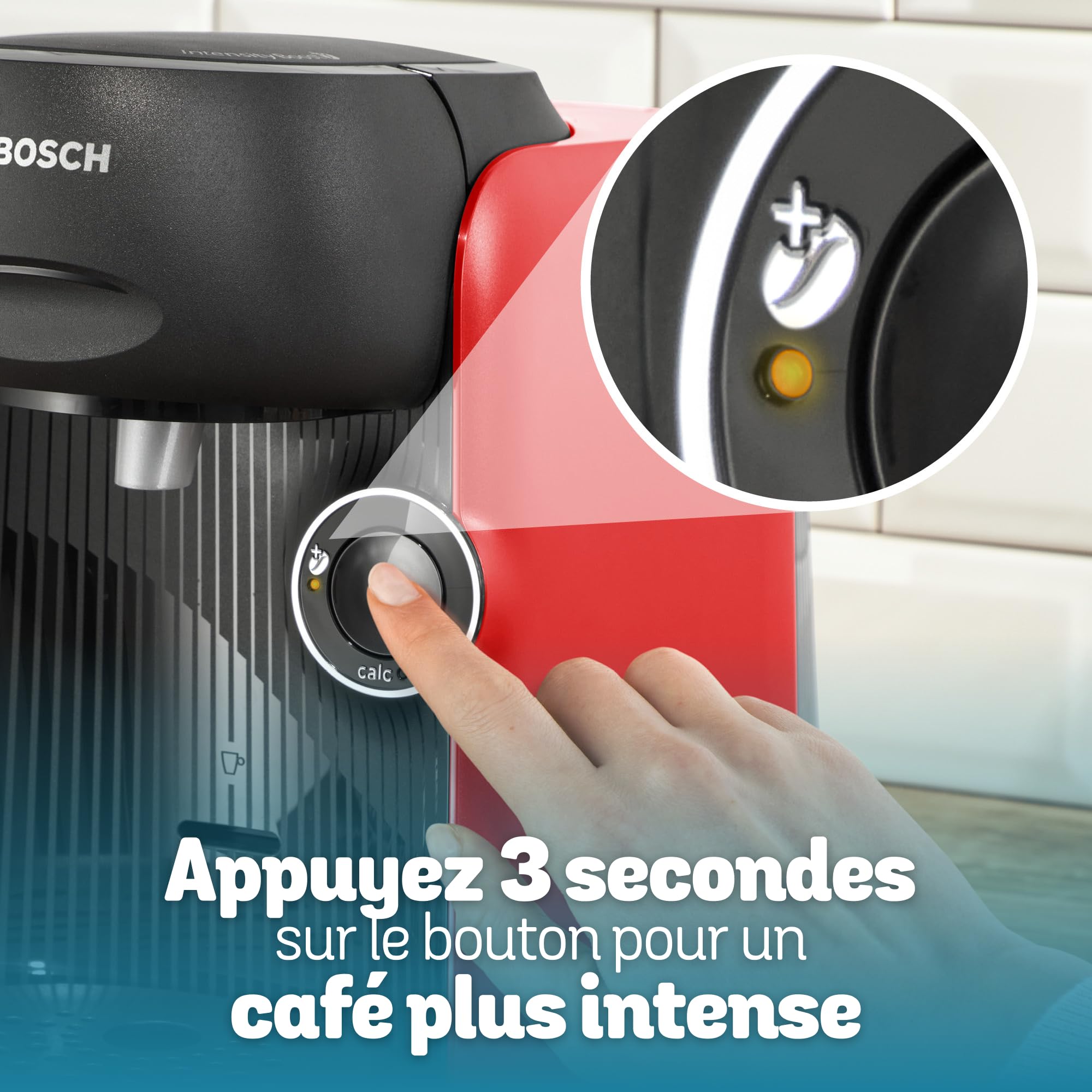Machine à Café à Dosettes Eslora Finesse – Rouge – +70 Boissons Chaudes