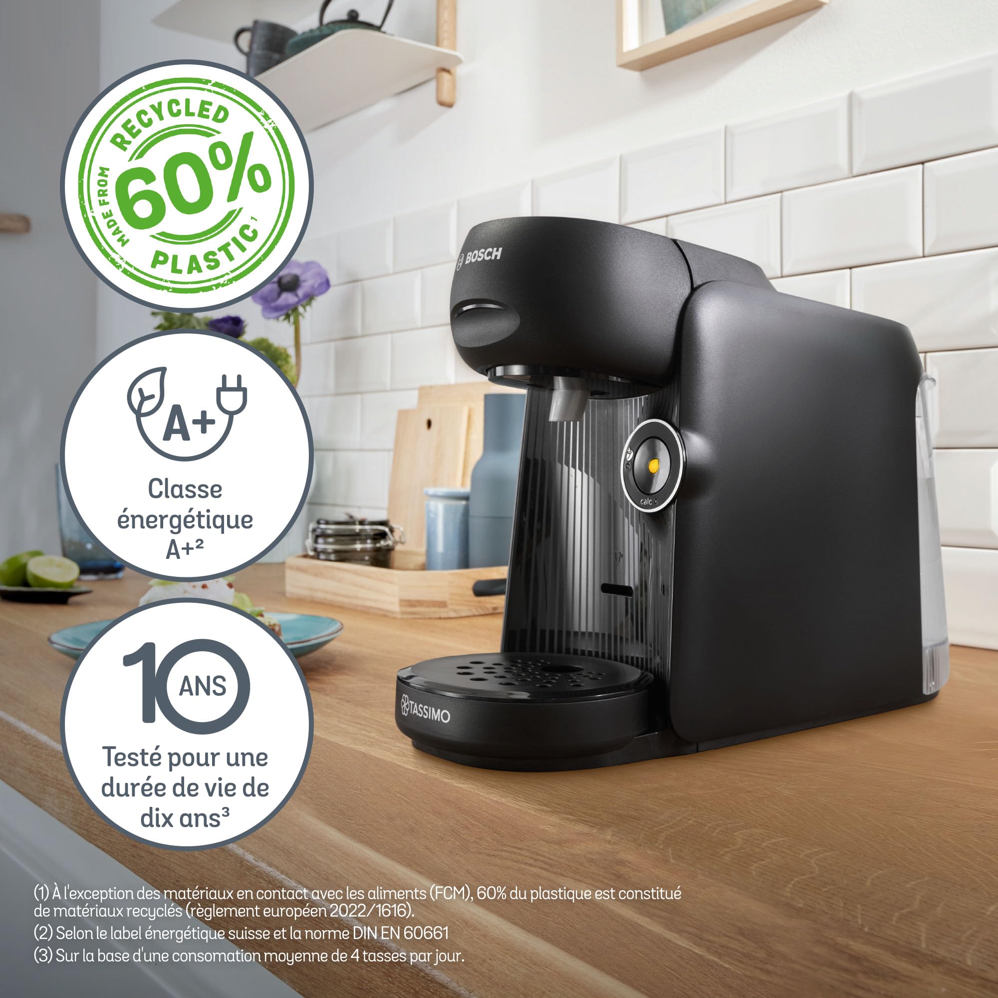 Machine à Café à Dosettes Eslora Finesse – Noir – +70 Boissons Chaudes