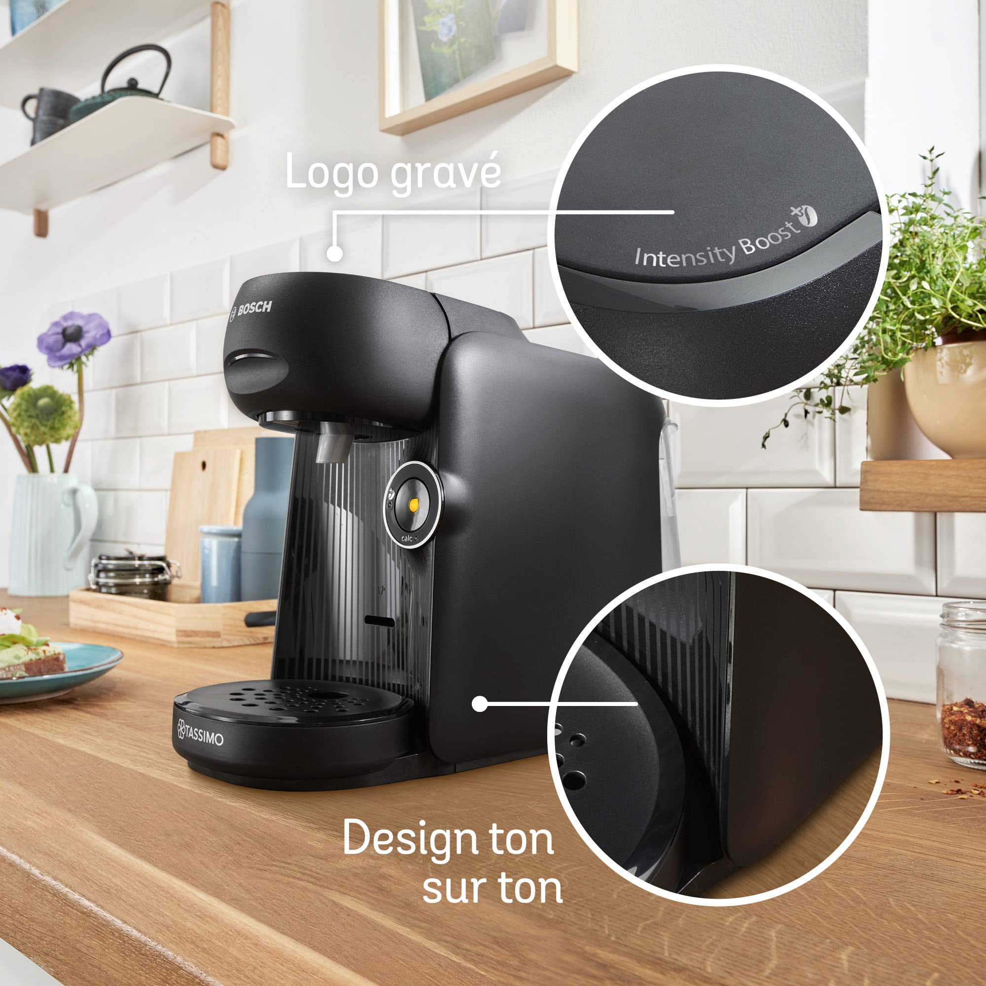 Machine à Café à Dosettes Eslora Finesse – Noir – Jusqu'à 70 Boissons