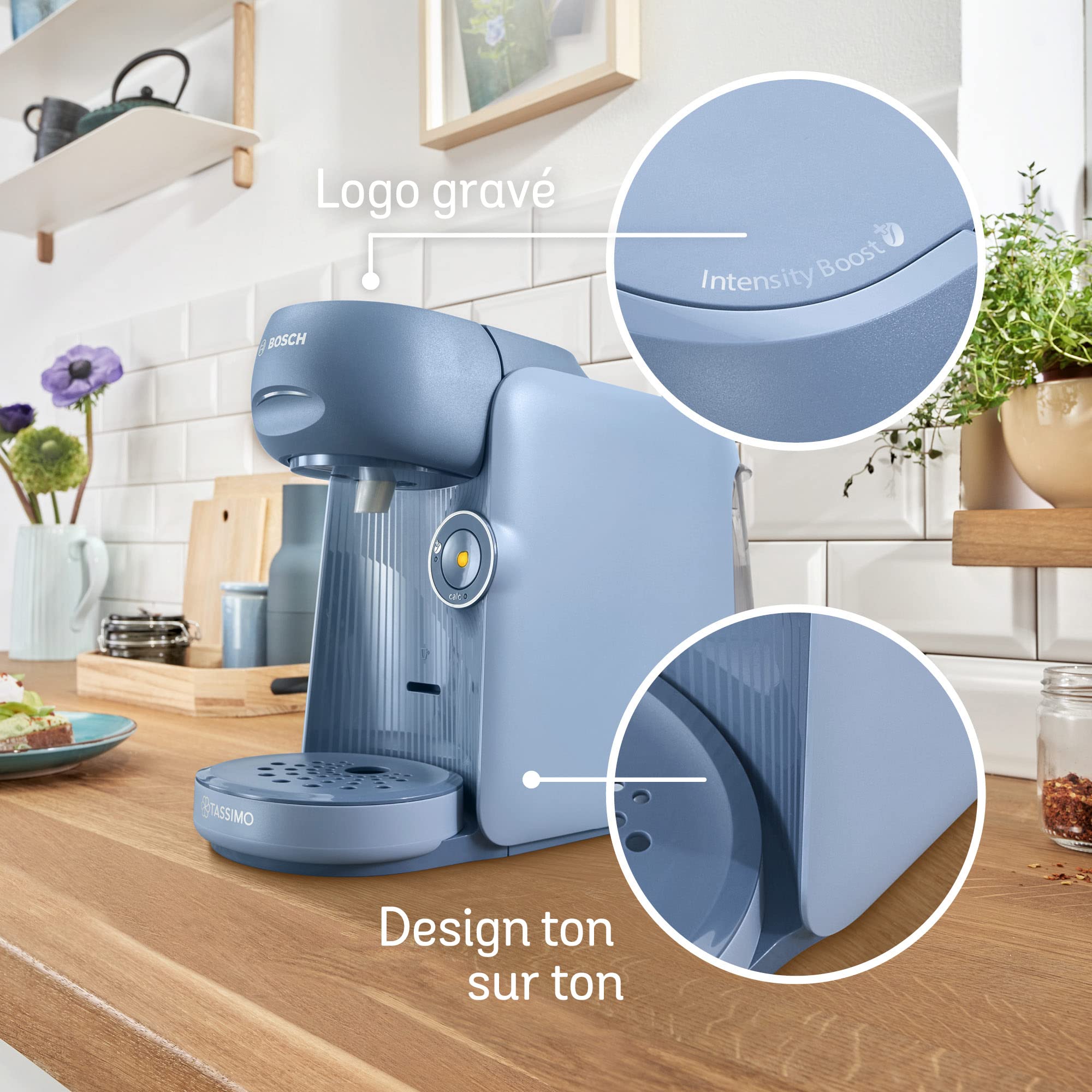 Machine à Café à Dosettes Eslora Finesse – Bleu Lavande – +70 Boissons
