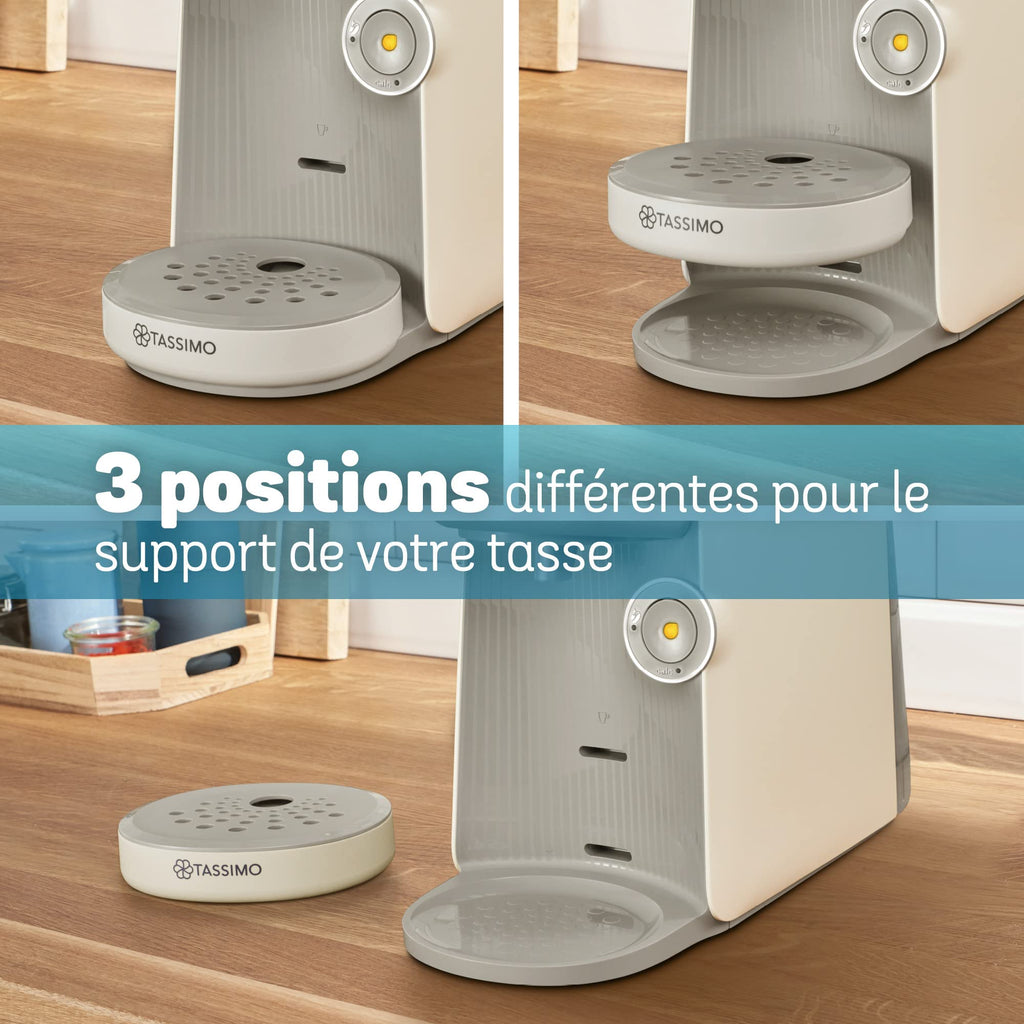 Machine à Café à Dosettes Eslora Finesse – Crème – Jusqu'à 70 Boissons