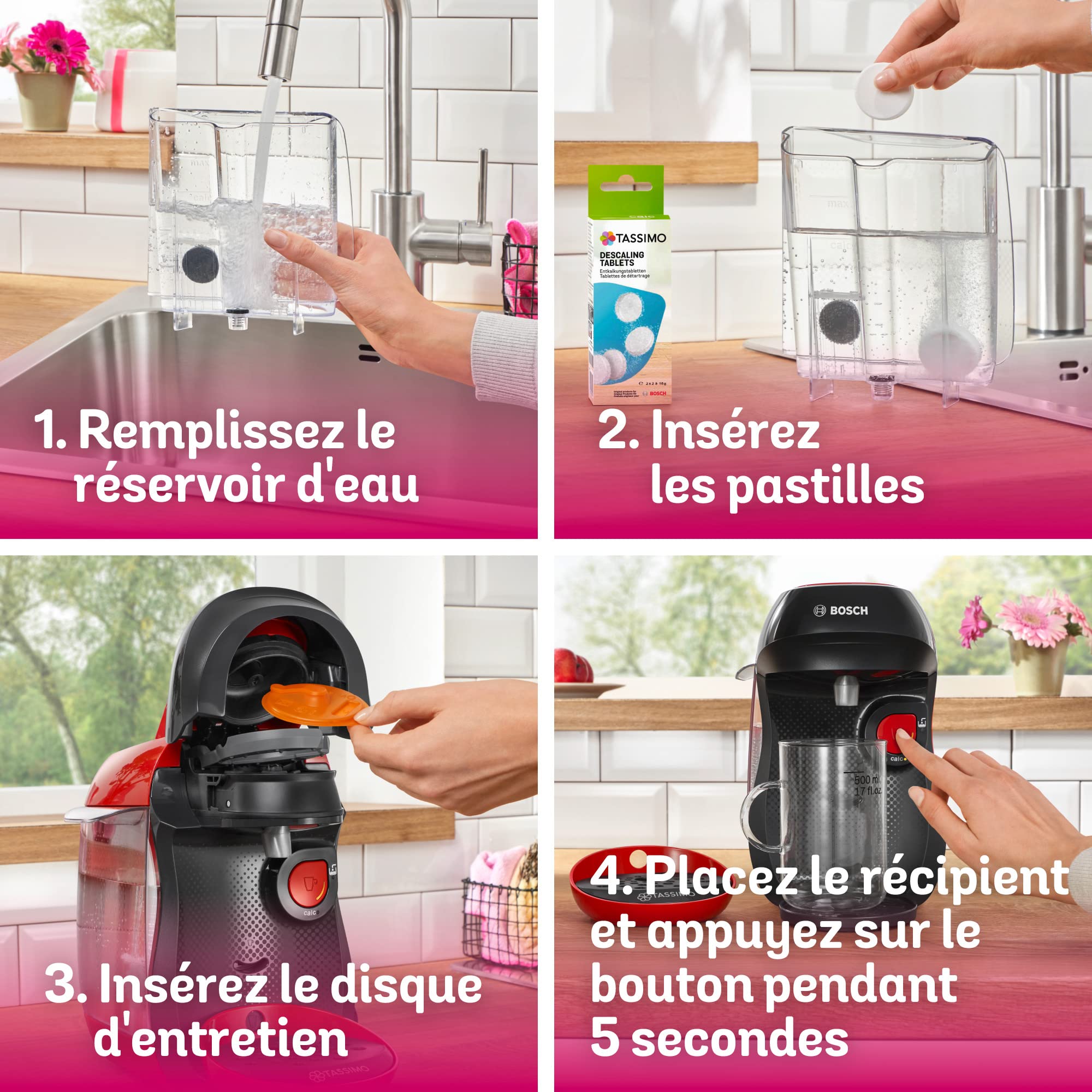Machine à Café à Capsules Eslora Happy – Rouge – +40 Boissons – 1400W