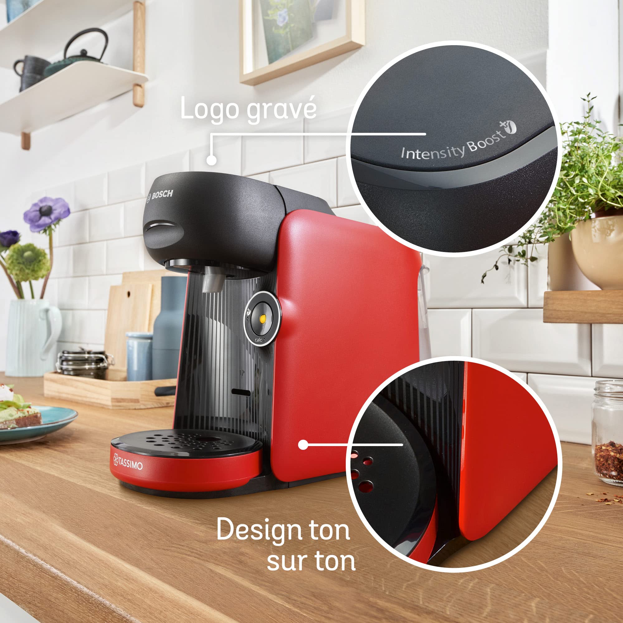 Machine à Café à Dosettes Eslora Finesse – Rouge Intense – +70 Boissons