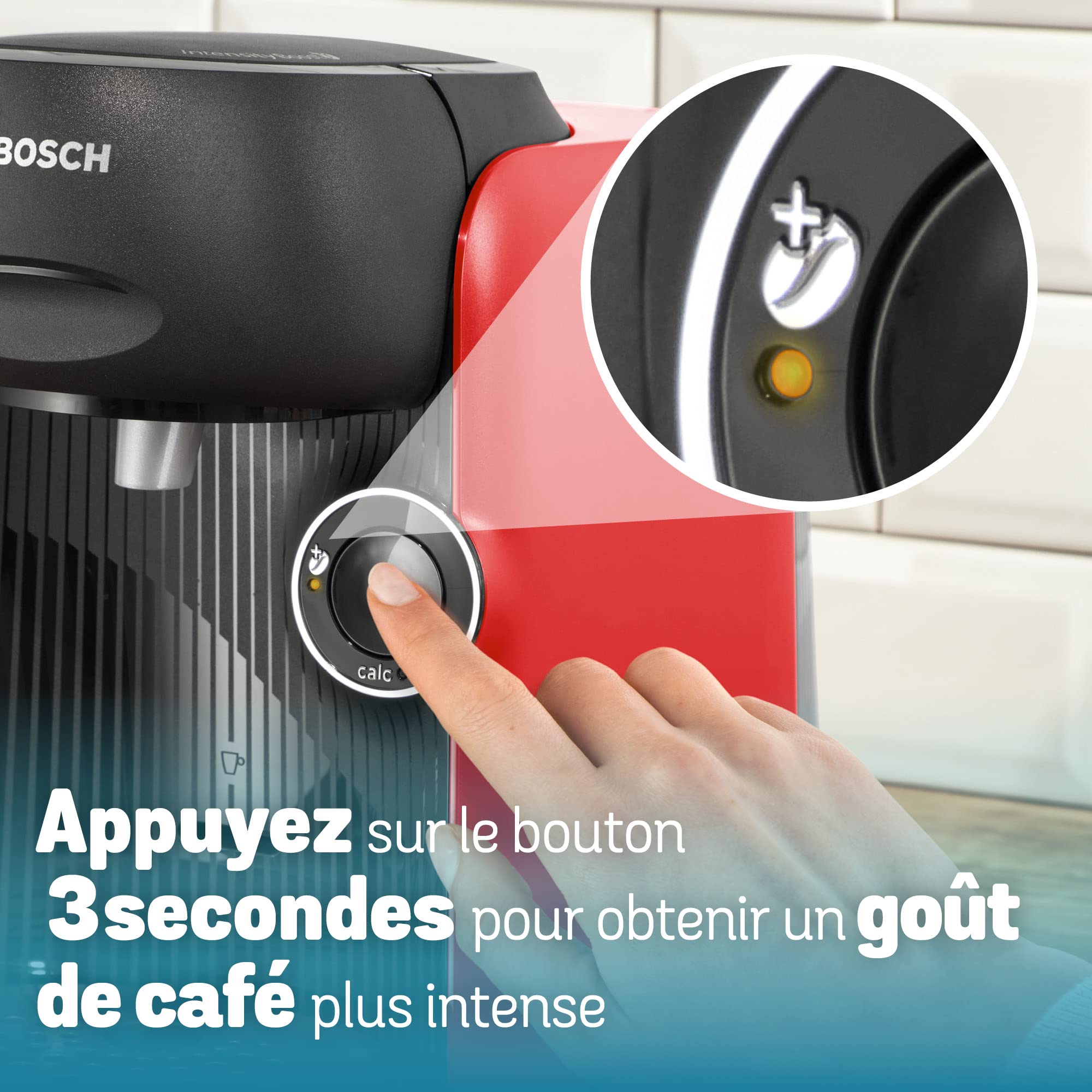 Machine à Café à Dosettes Eslora Finesse – Rouge Intense – +70 Boissons