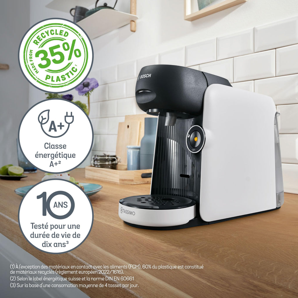 Machine à Café à Dosettes Eslora Finesse – Blanc – +70 Boissons Chaudes