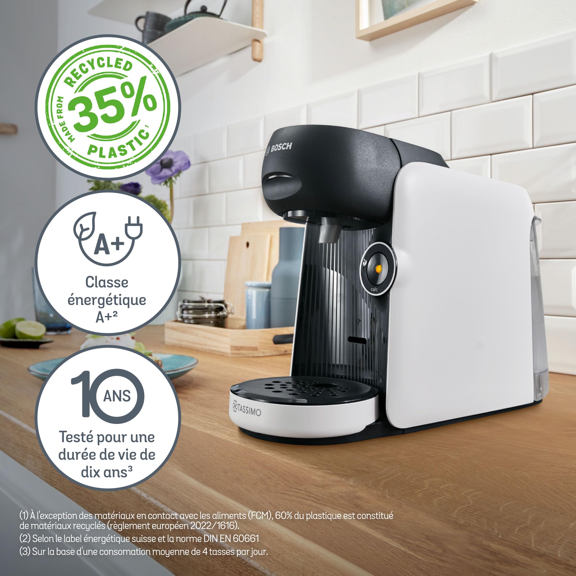 Machine à Café à Dosettes Eslora Finesse – Blanc – +70 Boissons Chaudes