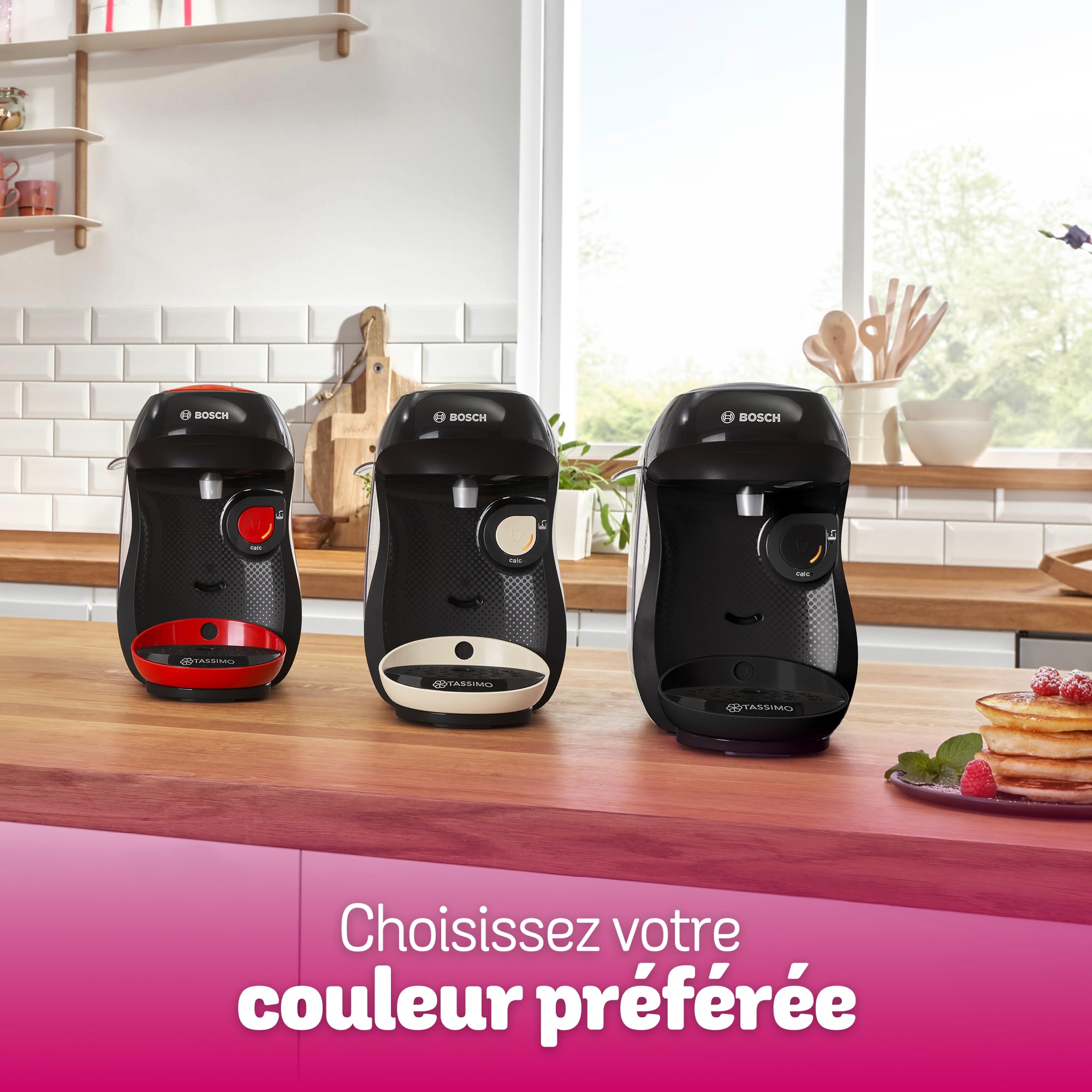 Machine à Café à Dosettes Eslora Happy – Rouge – +70 Boissons Chaudes